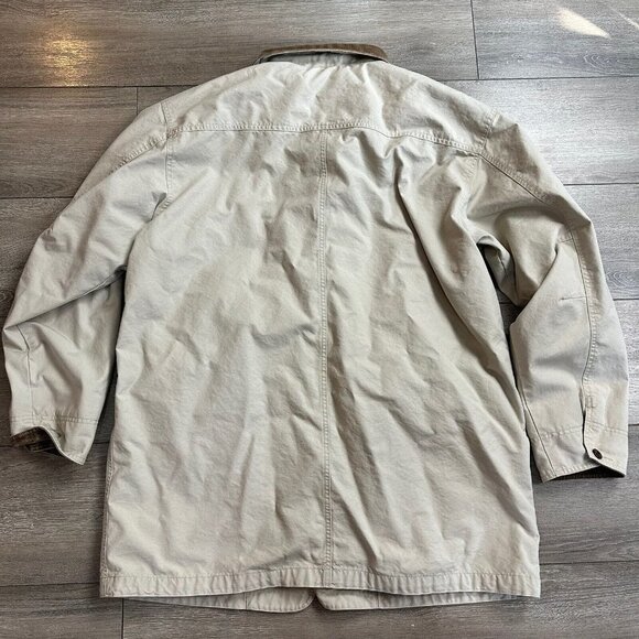 L.L. Bean Cream and Brown Military Field Jacket - Picture 2 of 11